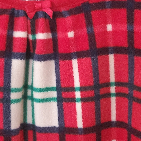Gymboree Plaid Fleece Long Sleeve Nightgown Girls Size Medium (7-8) - Picture 7 of 7